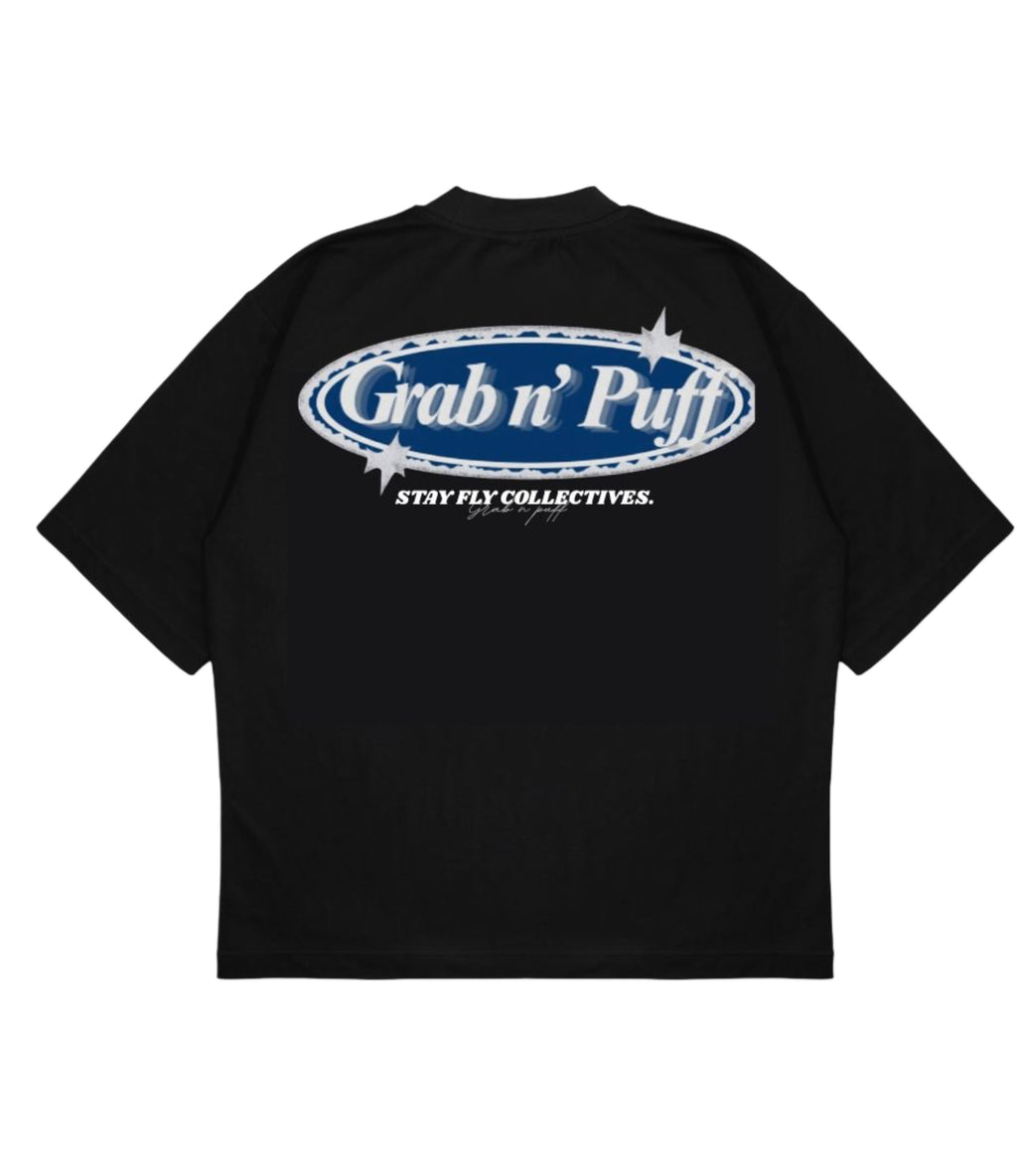 GrabNPuff Black Tee Oversize