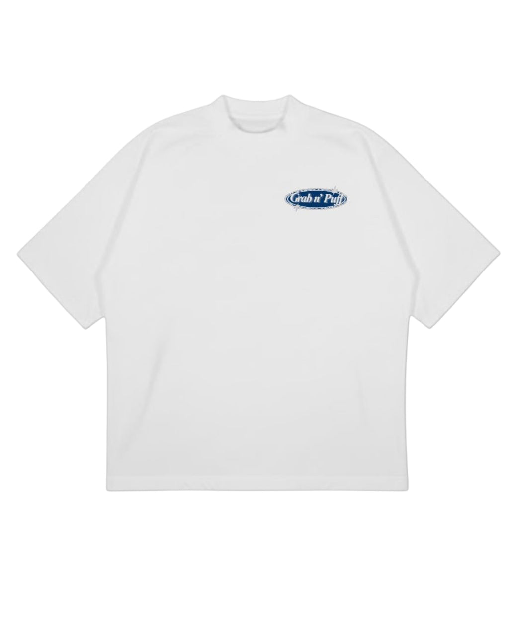 GrabNPuff Back Story Oversize White Tee