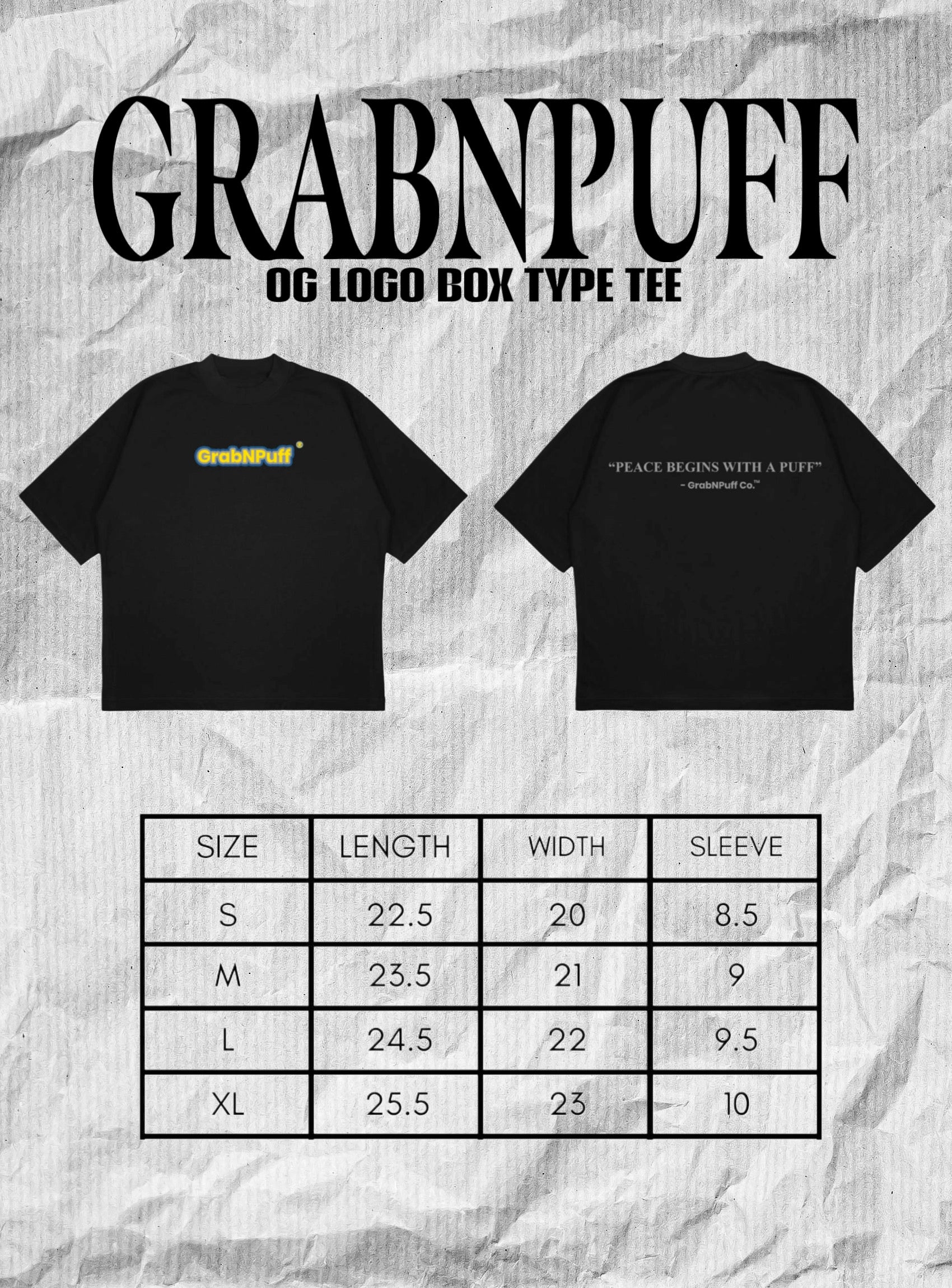 "OG Logo" GrabNPuff Box Tee Black